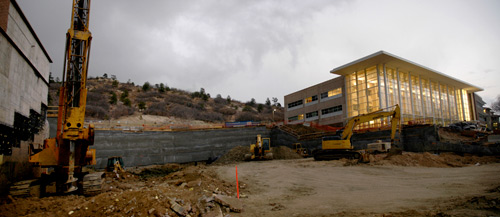 Event Center construction site pano by Jeff Foster