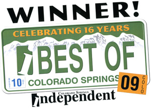 WINNER! 2009 Best of Colorado Springs